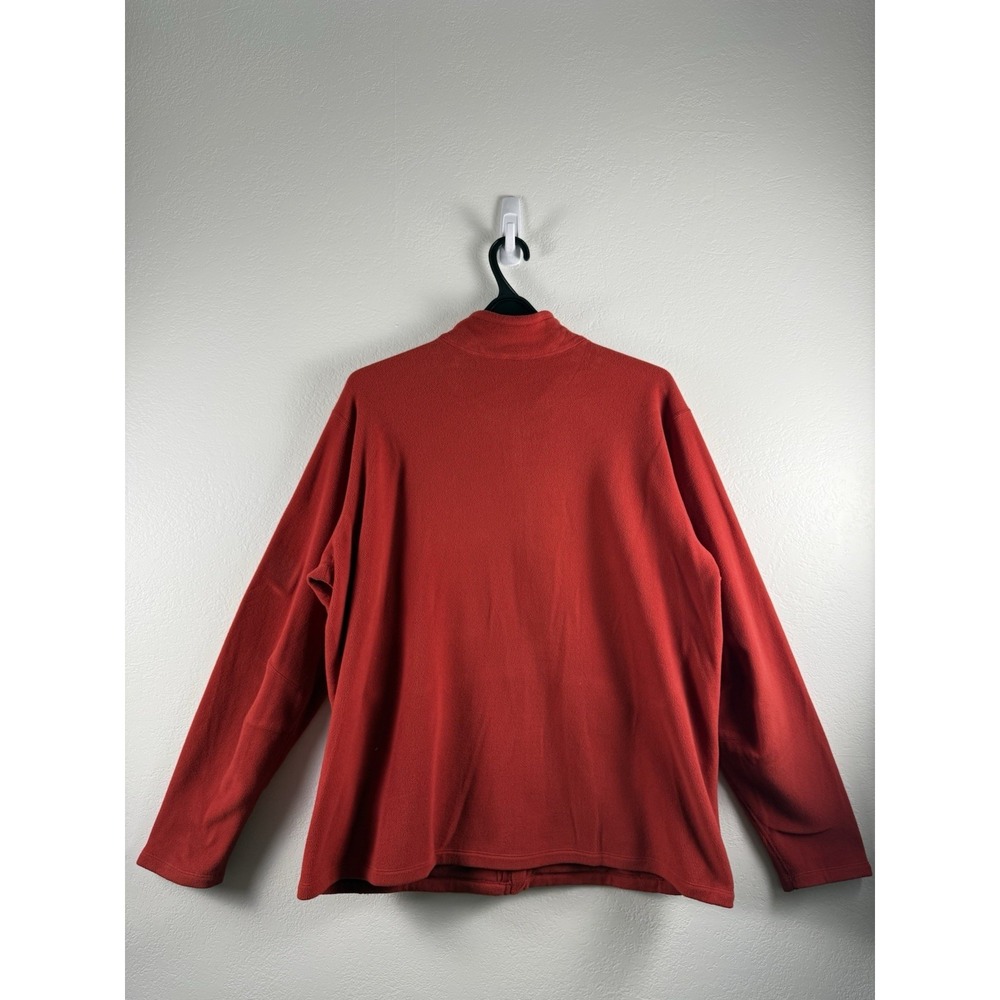 Eddie Bauer Asent Mens Full Zip Fleece Jacket Red Black Trim XL‎ Performance - Picture 4 of 8